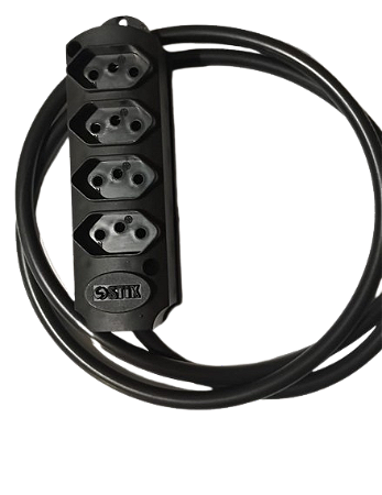Extensão Elétrica profissional 20A - 4 metros - 4 tomadas - Cabo PP  2 x 2,5mm