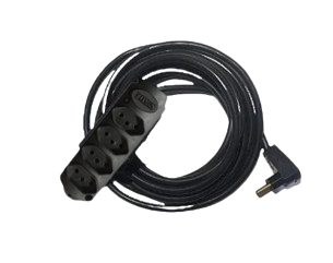 Extensão Elétrica profissional 20A - 30 metros - 4 tomadas - Cabo PP  3 x 2,5mm