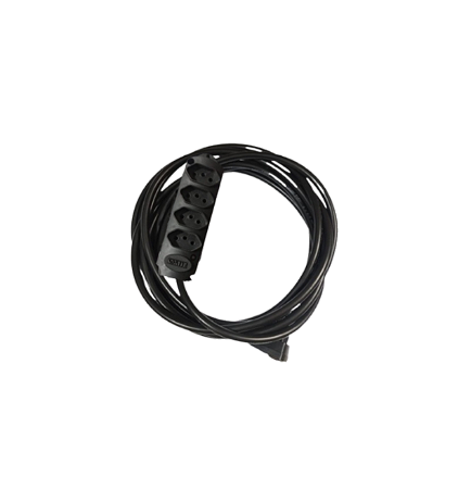 Extensão Elétrica profissional 10A - 10 metros - 4 tomadas - Cabo PP  2 x 1,0mm