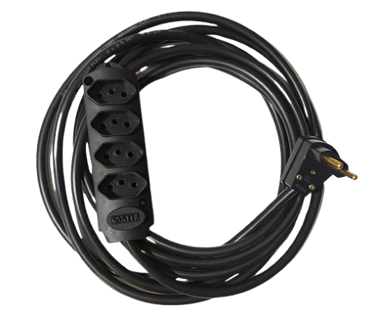 Extensão Elétrica profissional 10A - 50 metros - 4 tomadas - Cabo PP  2 x 1,5mm