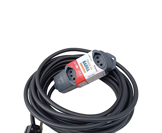 Extensão Elétrica profissional 20A - 30 metros - 4 tomadas Legrand - Cabo PP  3 x 4mm