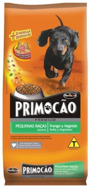 Ração Premium Primocão Raças Pequenas Sabor Frango e Vegetais 8 kg