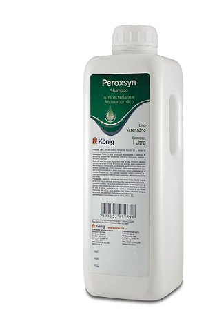 Shampoo Antibacteriano Para Cães Peroxsyn Konig - 1 Litro