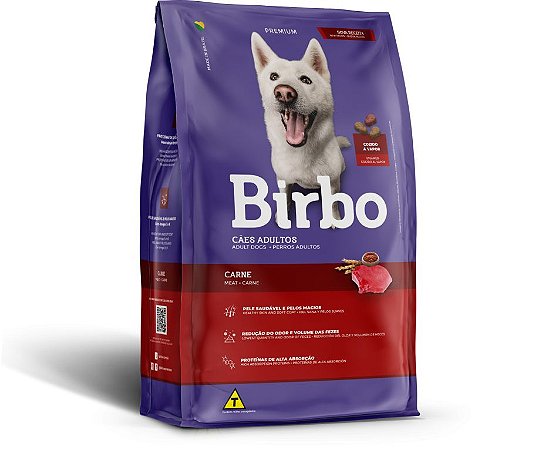 Ração Para Cães Adultos Birbo Premium Sabor Carne