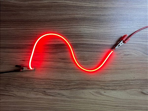 Lâmpada espiral de silicone macio LED flexível Vermelho , 3V DC