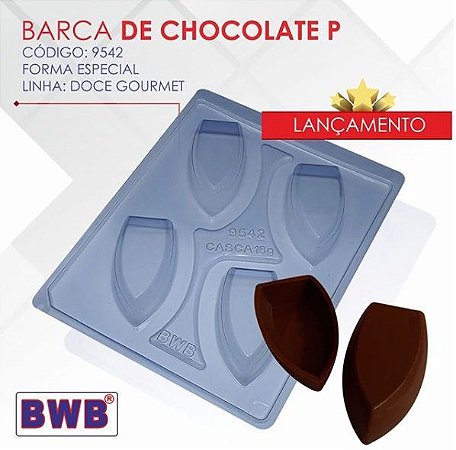 Forma Barca De Chocolate Media Especial Com Silicone 56G Unidade 9543 BWB