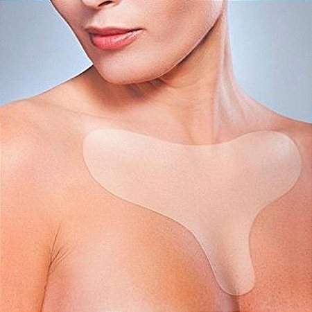 Anti Rugas Adesivo Reutilizável  Para Decote Colo Silicone Estimulador de Colágeno Natural