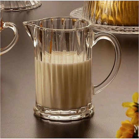 Jarra Leiteira de Vidro Cristal Radial 290ml - Lyor