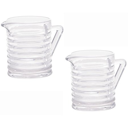 Kit 2 Leiteira de Vidro Com Alça Coleção Colméia 340ml Lyor