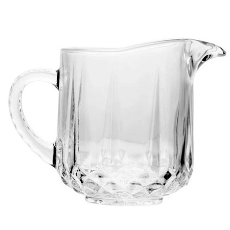 Jarra Leiteira de Vidro Com Alça 200ml Modelo Diamante Lyor