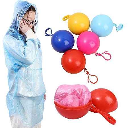 Capa de Chuva com Case De Bolinha + Alça de Transporte Coloridas