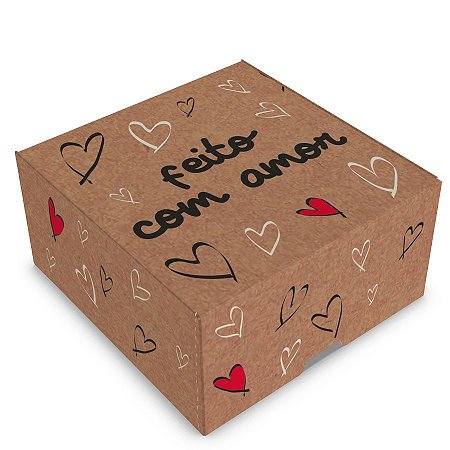 CAIXA P/ 04 DOCES 4x8x8cm AMOR DOCE PCT C/ 10 UN. - IDEIA