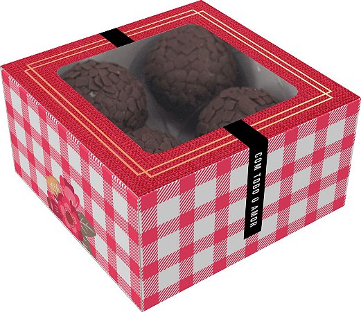 CAIXA GAVETA C/ VISOR 4 DOCES COM TODO O AMOR PCT C/ 10 UNID