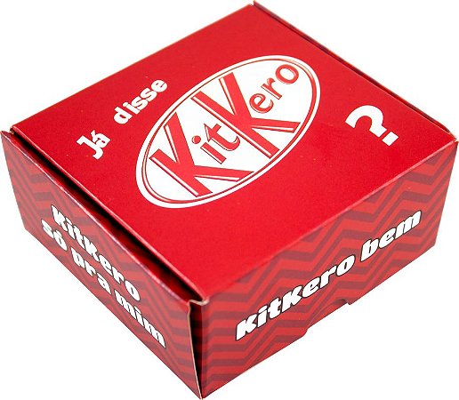 CAIXA DIVERTIDA P/ 04 DOCES 4x8x8cm "KITKERO" PCT C/ 10 UN.