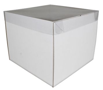 CAIXA P/ BOLO (P) 22X22X18cm BRANCA PCT C/ 05 UNIDADES