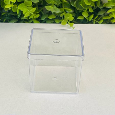 Caixinha Acrílica Transparente Com Tampa 5x5cm Pct C/10un F1108 Oldani
