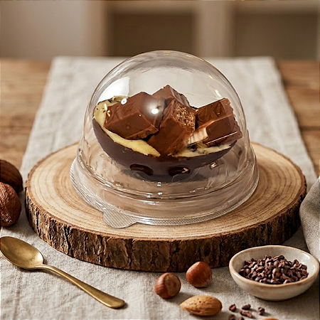 10 Cake Box Cristal Redonda Centro de Mesa Transparente Doces Festa Lembrancinhas Flip