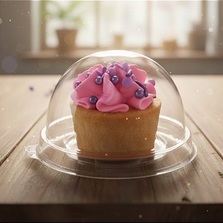 10 Embalagem Mini Cake Box Redonda Transparente Doces Mini Donut Pão De Mel Lembrancinha Festa Flip