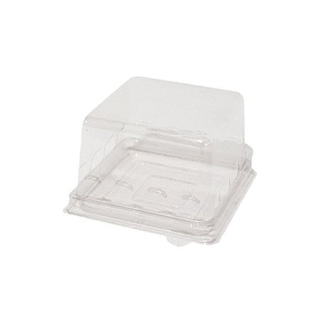 10un Embalagem Mini Cake Box Quadrada Transparente Flip