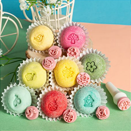 Kit Carimbos Jardim Encantado Rosa Para Doces Blue Star