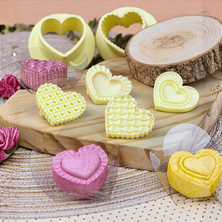 Moldes Ejetor Max Corações Babados p/ Doces e Brigadeiros BlueStar