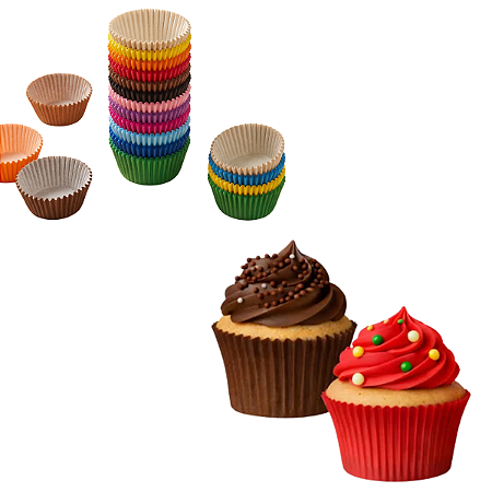 Forminha Greasepel Cupcake N.0 45un Mini Bolos Mago