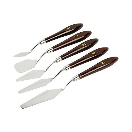 MINI ESPÁTULAS DECORATIVAS AÇO INOX C/ 5 UN - CROMUS