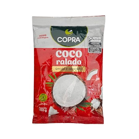COCO RALADO ÚMIDO E ADOÇADO 100G - COPRA