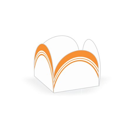 FORMINHA P/DOCE FRANCESINHA 4 PÉTALAS LARANJA C/50UN-NC TOYS