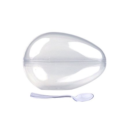 CASCA DE OVO PÁSCOA ACRÍLICA M 250G C/COLHER C/4 UN BLUESTAR