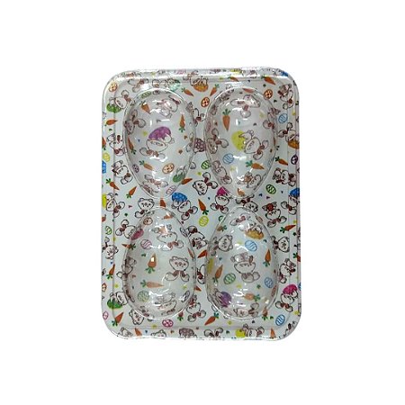 BANDEJA BLISTER P/ 04 OVOS PÁSCOA 50GR PCT C/ 05 UN - COELHINHO