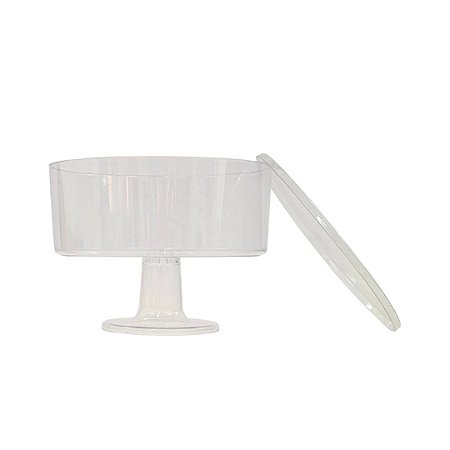 TAÇA ACRÍLICA ALTA SOBREMESA 2,2L C/TAMPA TRANSP. LSC TOYS