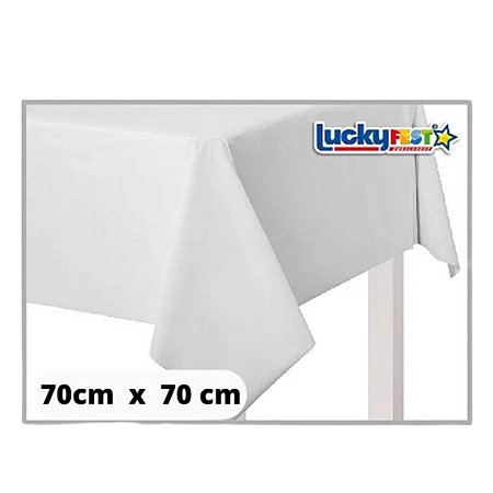TOALHA DE MESA PEROLADA LISA 70X70CM C/ 10 UN LUCKY FEST