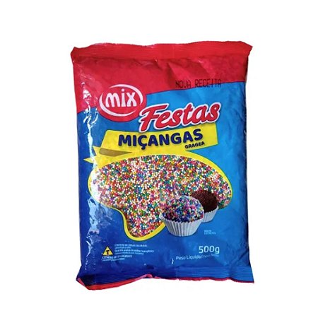 CONFEITO MIÇANGA COLORIDO 8 CORES 500G MIX