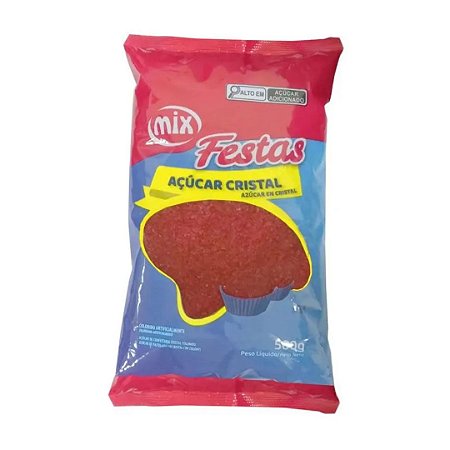 AÇÚCAR CRISTAL VERMELHO 500G MIX