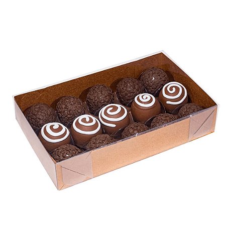 10 CAIXAS BASIC P/ 15 DOCES 4X20X12CM KRAFT C4664 IDEIA