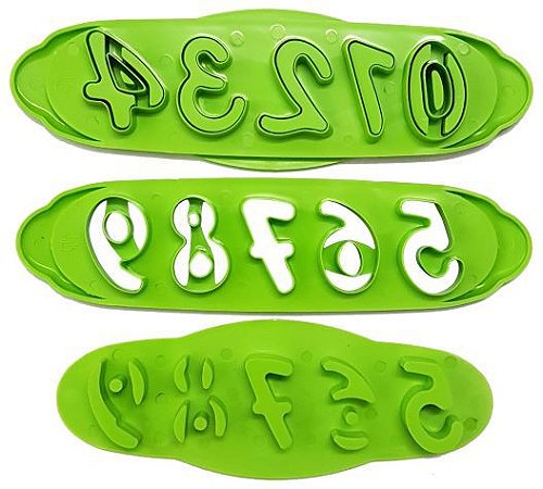 CORTADOR EJETOR DE NÚMEROS P/ DOCES 4 PÇS- PRIME CHEF