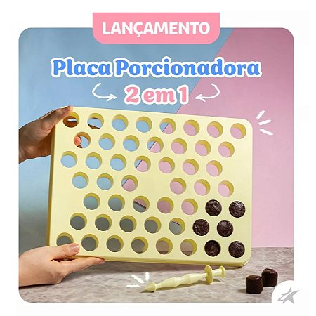 Placa Porcionadora De Doces 15g Com 50 Furos Amarelo Blue Star