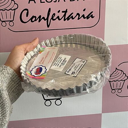 FORMA TORTA MAÇA FUNDO FALSO 15X3 DONA LELLA