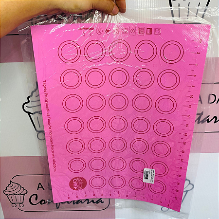 TAPETE SILICONE E FIBRA DE VIDRO MACARONS 40X30 PRIME CHEF