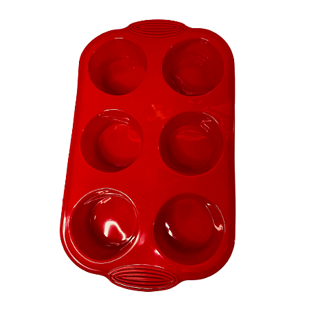 Forma Silicone Para Cupcake e Muffin 6 Cavidades 28cm Prime Chef