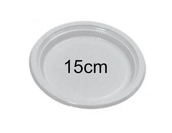 PRATO 15cm BRANCO PCT C/10 UN. - PLASTIK