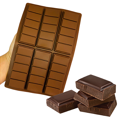 Forma Barra de Chocolate Nº1 Silicone 6 Cavidades Prime Chef