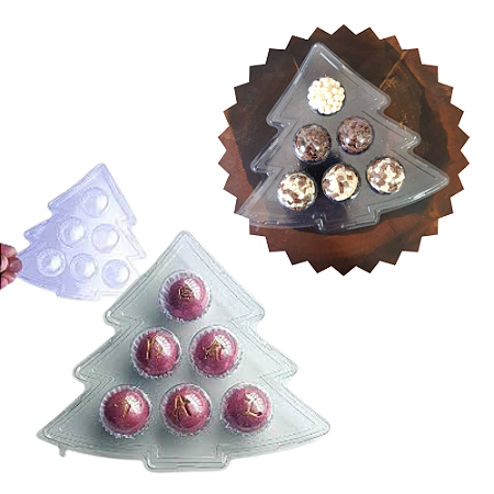 05 Pé De Brigadeiro Árvore De Natal Cristal Docinhos Confeitaria Festas Flip