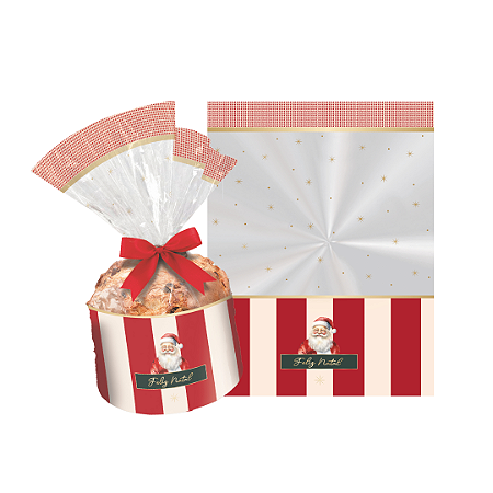 SACO P/PANETONE 100G CHARM NATALINO 13,5x22,5 C/50 UN CROMUS