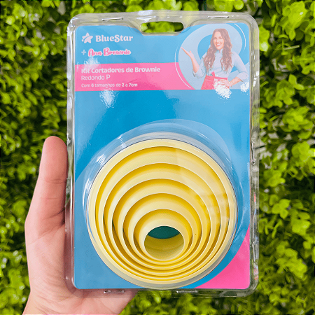 Kit Cortadores Ana Brownie Redondo Pequeno C/6un Blue Star