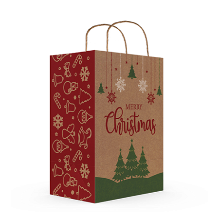10 SACOLAS PFM NATAL KRAFT C5096 IDEIA