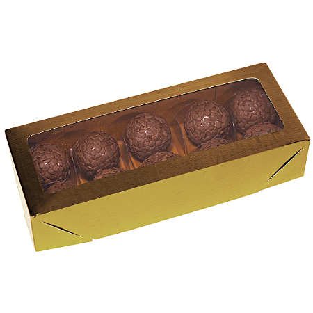10 CAIXAS LAMINADA C/ VISOR 10 DOCES OURO C4672 IDEIA