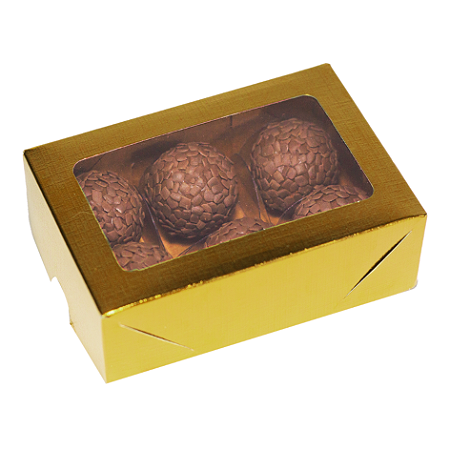 10 CAIXAS LAMINADA C/ VISOR 06 DOCES OURO C4669 IDEIA
