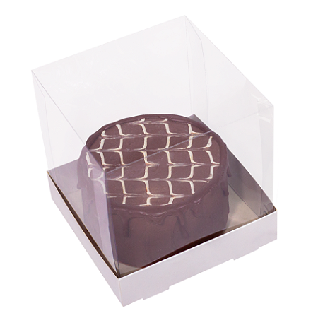 10 CAIXAS TAMPA TRANSP ESSENCIAL BRANCA 12X12X12 C5222 IDEIA